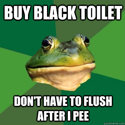 Buy black toilet Don't have to flush after i pee  Foul Bachelor Frog