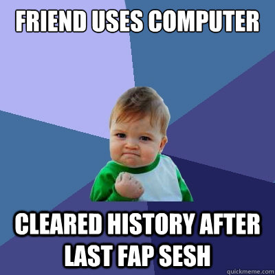 Friend uses computer Cleared history after last fap sesh  Success Kid
