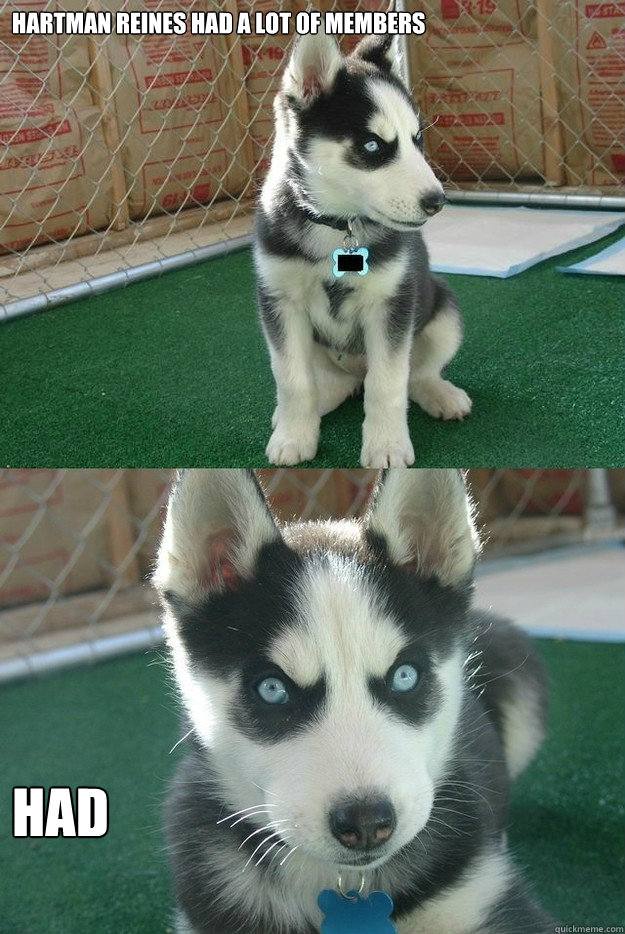 Hartman Reines had a lot of members HAD  Insanity puppy