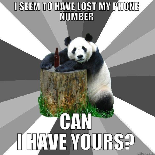 AW YISS - I SEEM TO HAVE LOST MY PHONE NUMBER CAN I HAVE YOURS? Pickup-Line Panda