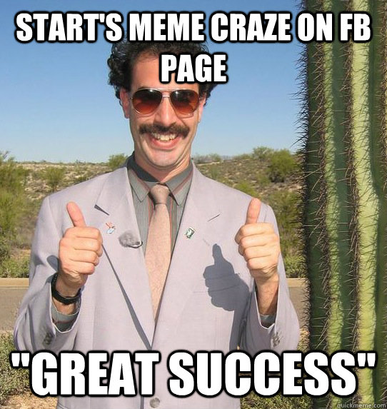 Start's meme craze on fb page 