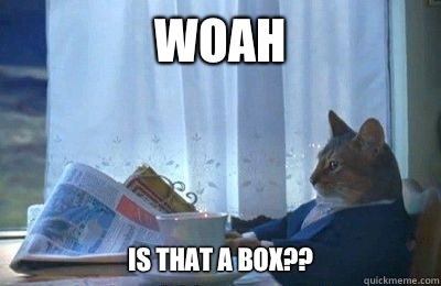 Woah Is that a box??  I should buy a bike