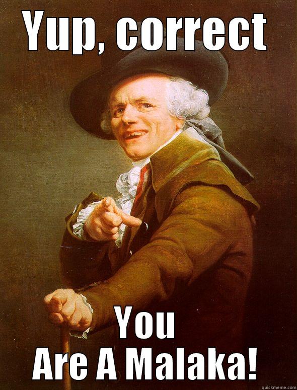 YUP, CORRECT YOU ARE A MALAKA! Joseph Ducreux