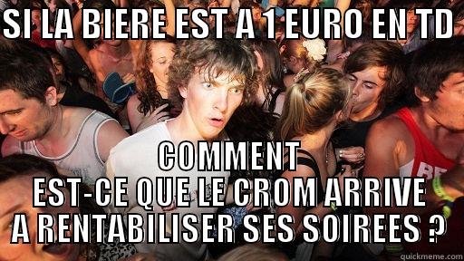 SI LA BIERE EST A 1 EURO EN TD  COMMENT EST-CE QUE LE CROM ARRIVE A RENTABILISER SES SOIREES ? Sudden Clarity Clarence