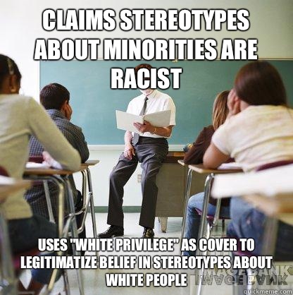 Claims stereotypes about minorities are racist Uses 