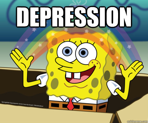 DEPRESSION  - DEPRESSION   Spongebob rainbow