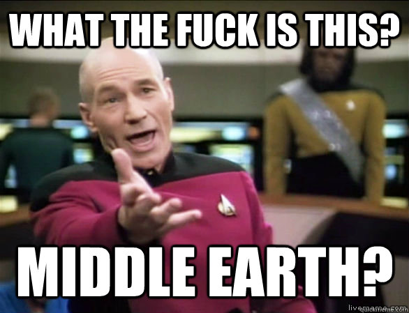 what the fuck is this? middle earth?  Annoyed Picard HD