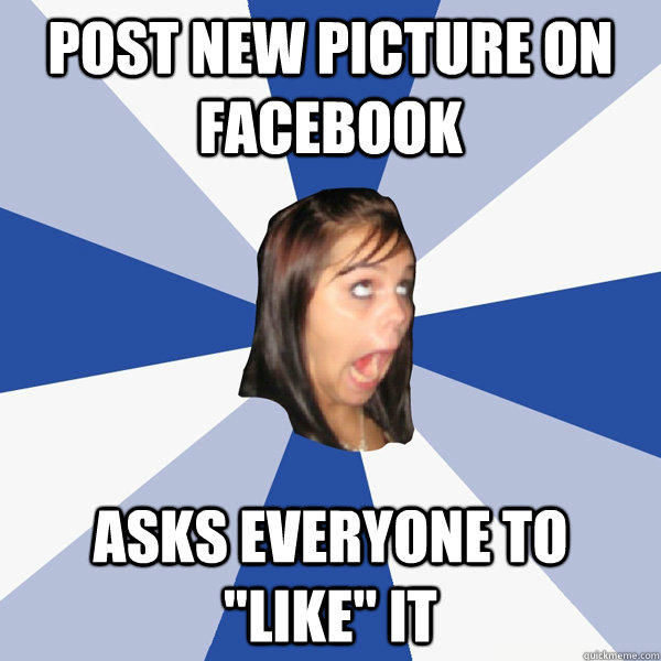 post new picture on Facebook asks everyone to 