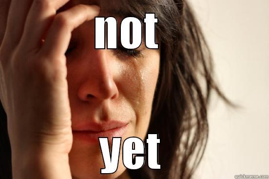 NOT  YET First World Problems