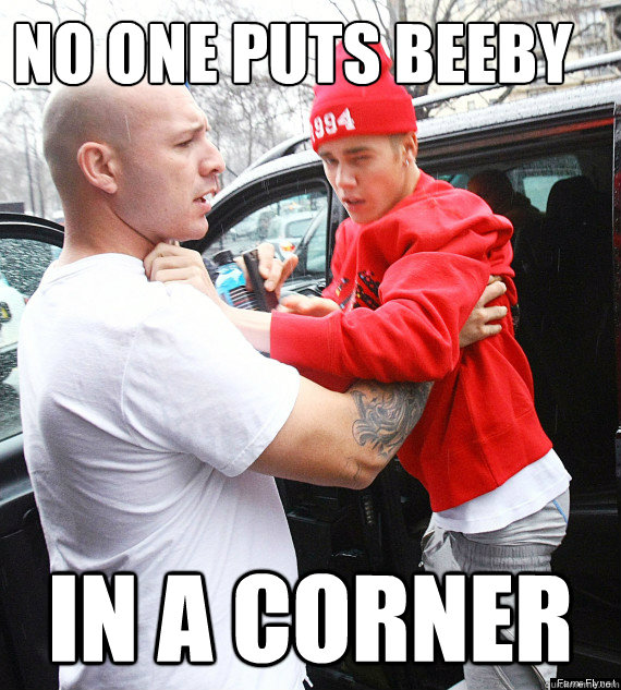 no one puts beeby in a corner - no one puts beeby in a corner  Little Biebs