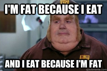 i'm fat because i eat And I eat because i'm fat - i'm fat because i eat And I eat because i'm fat  Fat Bastard awkward moment