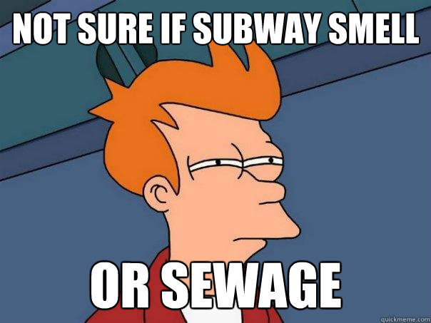 not sure if subway smell or sewage  Futurama Fry