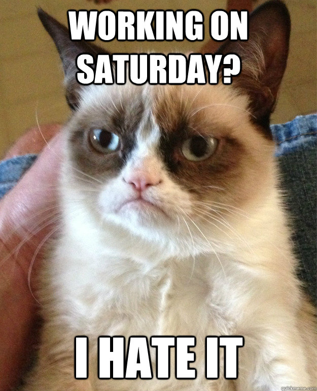 Working on Saturday? i hate it - Working on Saturday? i hate it  Misc