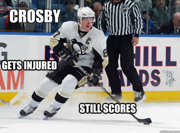 Crosby Gets Injured Still Scores  Sidney Crosby