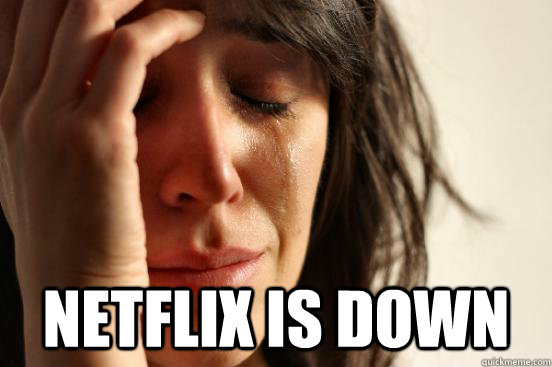  Netflix is down  First World Problems
