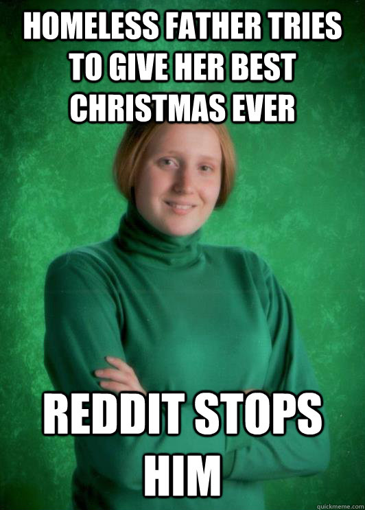 Homeless father tries to give her best christmas ever Reddit stops him  