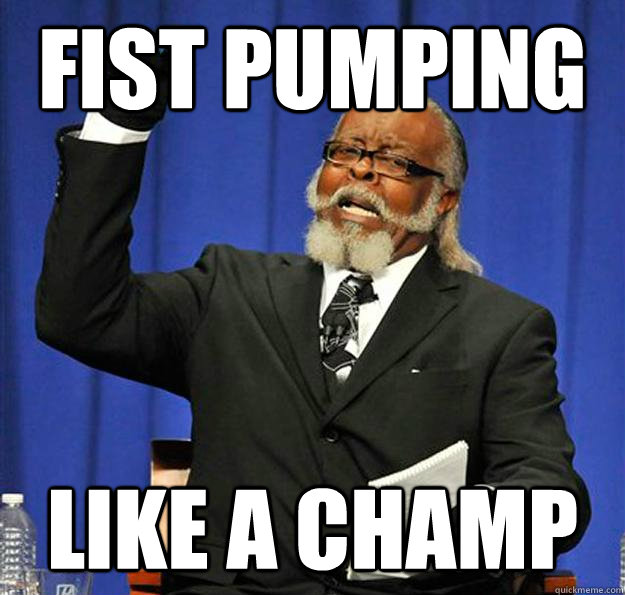 Fist pumping Like a Champ  Jimmy McMillan