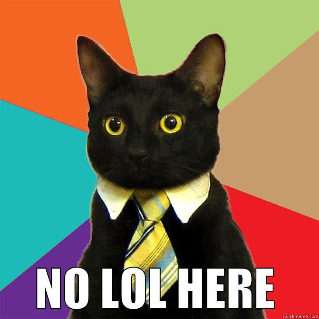  NO LOL HERE Business Cat