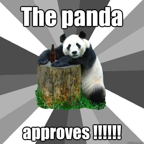 The panda approves !!!!!!  Pickup-Line Panda