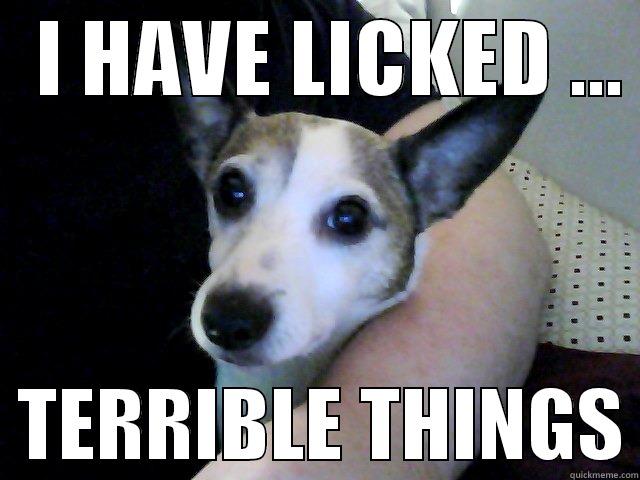   I HAVE LICKED ...    TERRIBLE THINGS Misc