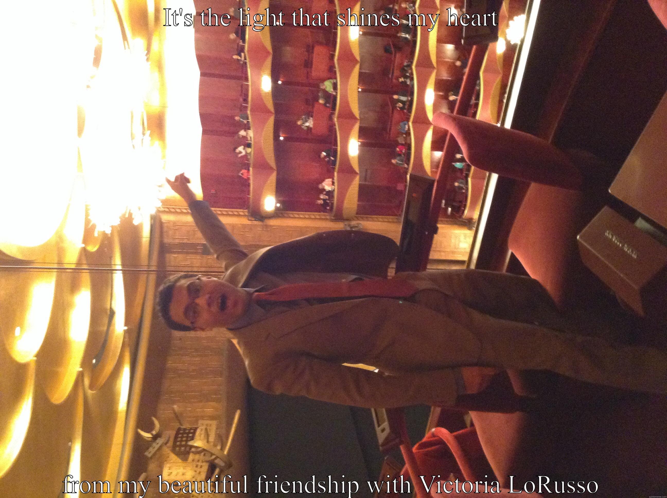 IT'S THE LIGHT THAT SHINES MY HEART FROM MY BEAUTIFUL FRIENDSHIP WITH VICTORIA LORUSSO Misc