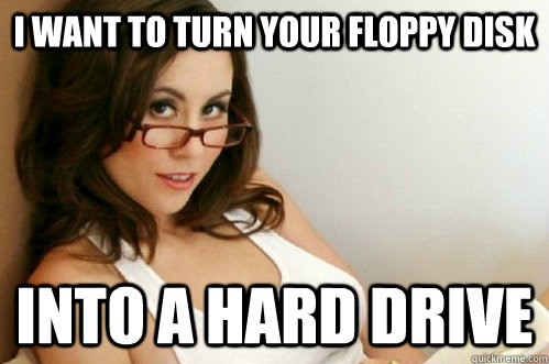 I want to turn your Floppy Disk Into a Hard Drive - I want to turn your Floppy Disk Into a Hard Drive  Nerdy Slut