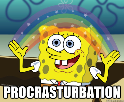  PROCRASTURBATION  Spongebob rainbow