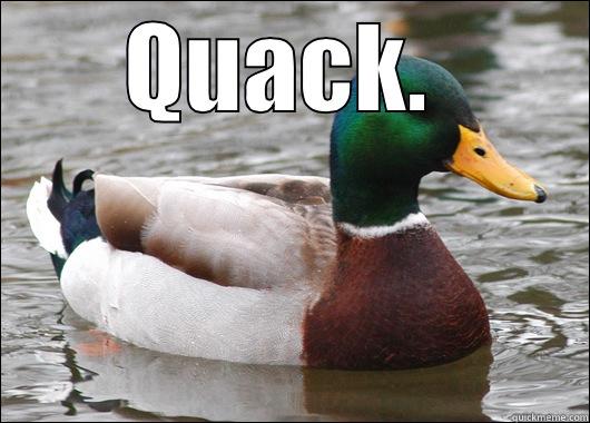 QUACK.   Actual Advice Mallard