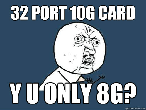 32 port 10g card Y U only 8g?  Y U No