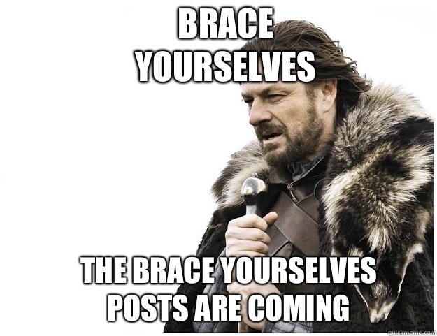 Brace yourselves The brace yourselves posts are coming  Imminent Ned