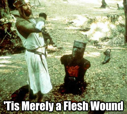  'Tis Merely a Flesh Wound -  'Tis Merely a Flesh Wound  Black Knight Defeated