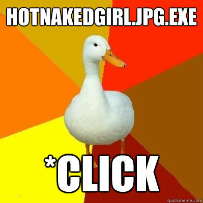 hotnakedgirl.jpg.exe *click  Tech Impaired Duck
