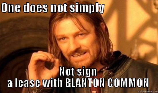 ONE DOES NOT SIMPLY                        NOT SIGN A LEASE WITH BLANTON COMMON Boromir