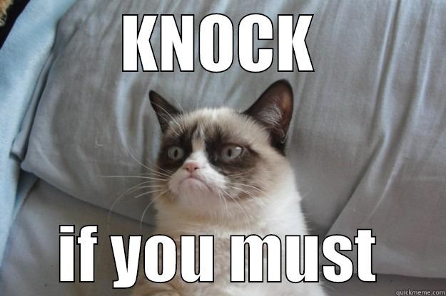 KNOCK IF YOU MUST Grumpy Cat