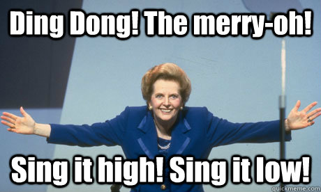 Ding Dong! The merry-oh! Sing it high! Sing it low!  