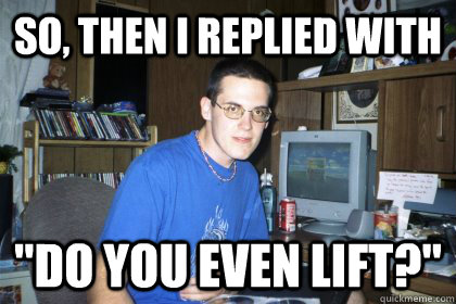 So, then I replied with 