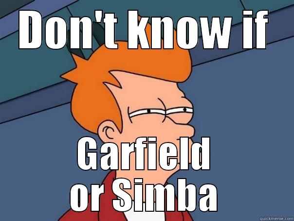DON'T KNOW IF GARFIELD OR SIMBA Futurama Fry