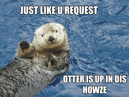 Just like u request Otter is up in dis howze - Just like u request Otter is up in dis howze  Hot otter