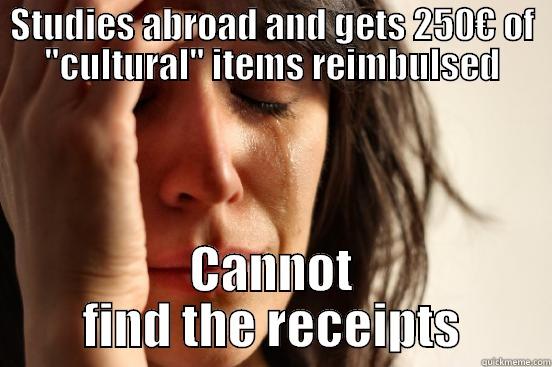 STUDIES ABROAD AND GETS 250€ OF 