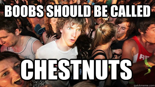 Boobs should be called chestnuts  Sudden Clarity Clarence
