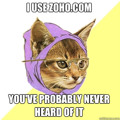 i use zoho.com you've probably never heard of it  Hipster Kitty