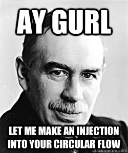 Ay Gurl Let me make an injection into your circular flow  Suggestive Keynes