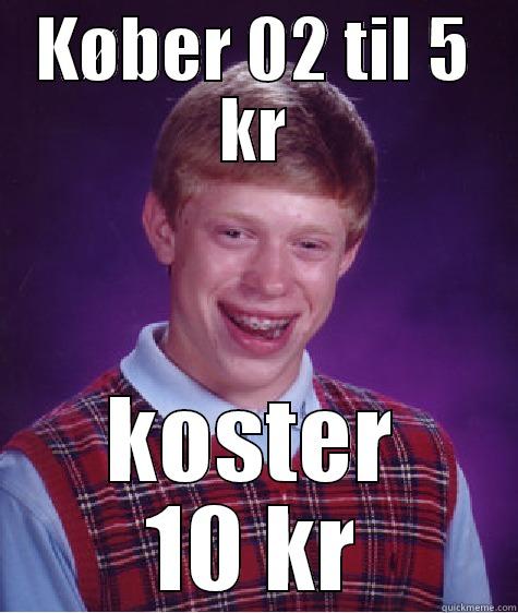 KØBER 02 TIL 5 KR KOSTER 10 KR Bad Luck Brian
