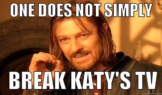   ONE DOES NOT SIMPLY       BREAK KATY'S TV One Does Not Simply