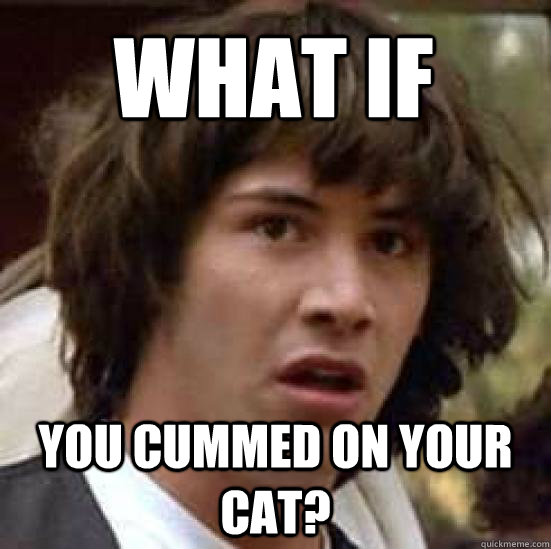 What if You cummed on your cat?  conspiracy keanu