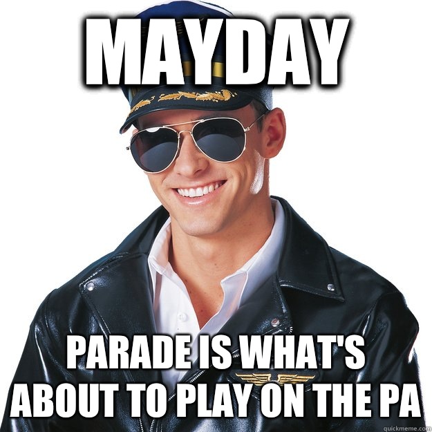 Mayday Parade is what's about to play on the pa  