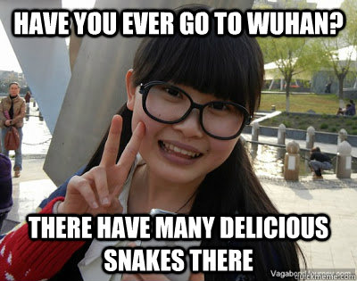 Have you ever go to Wuhan? There have many delicious snakes there  Chinese girl Rainy