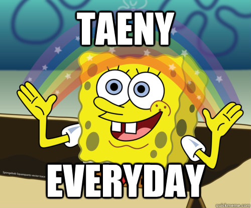 TaeNy EVERYDAY  Spongebob rainbow
