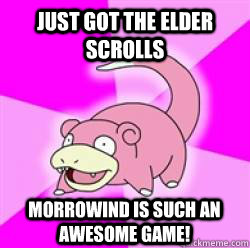 Just got the Elder Scrolls Morrowind is such an awesome game!  
