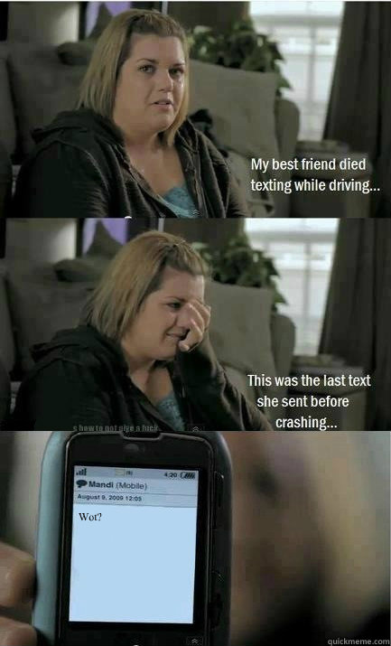 Wot?  Last Text Lucy